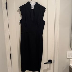 Black Halo Classic Black Midi Dress